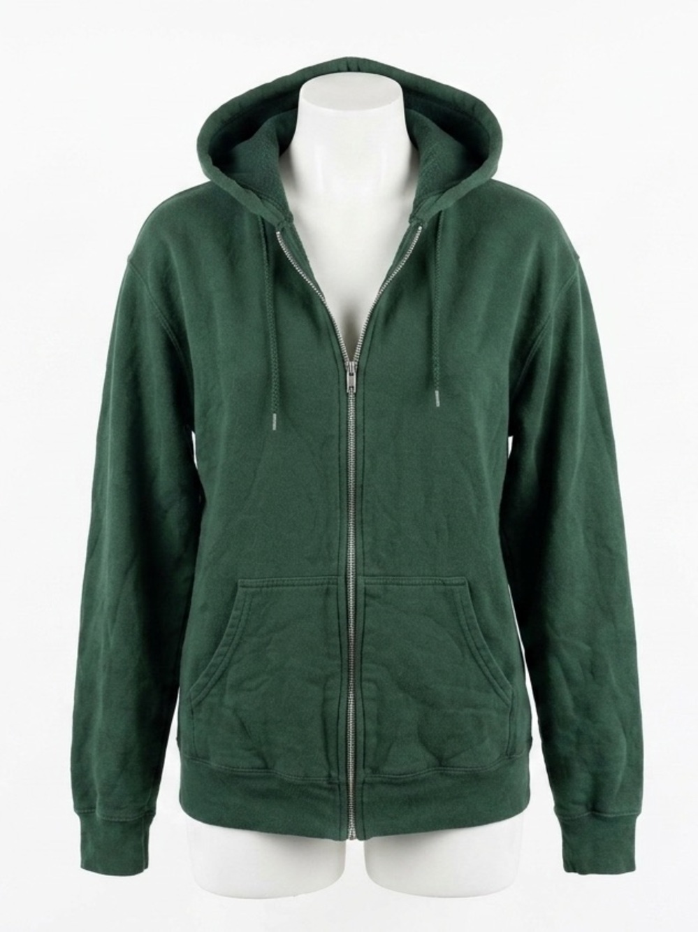 Hanes Dark Green Full-Zip Hoodie